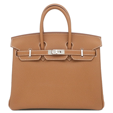 エルメス HERMES バーキン25 ゴールド トゴ ハンドバッグ シルバー金具 新品 未使用 茶 2026年製　