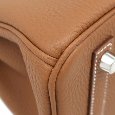エルメス HERMES バーキン25 ゴールド トゴ ハンドバッグ シルバー金具 新品 未使用 茶 2026年製　