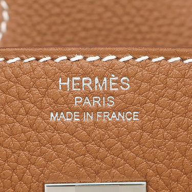 エルメス HERMES バーキン25 ゴールド トゴ ハンドバッグ シルバー金具 新品 未使用 茶 2026年製　