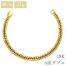 喜平 KIHEI K18 18金 20.2cm 21.3g 6面ダブル W イエローゴールド K18YG ブレスレット 造幣局検定マーク ※ショッピングローン対応していません