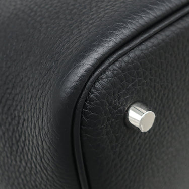 エルメス HERMES ピコタンロック MM 22 ブラック トリヨンクレマンス ハンドバッグ シルバー金具 黒 2024年製