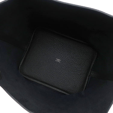 エルメス HERMES ピコタンロック MM 22 ブラック トリヨンクレマンス ハンドバッグ シルバー金具 黒 2024年製