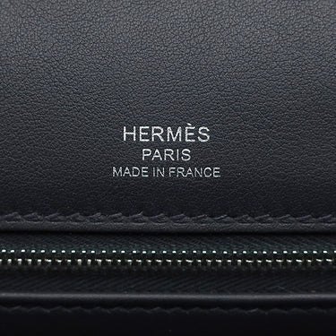 エルメス HERMES ケリー28 外縫い キャバン×ホワイト ヴォースイフト トワルキャドリーユ 2WAYバッグ シルバー金具 白 黒