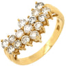ノンブランド NON BRAND ダイヤモンド 1.00ct デザインリング イエローゴールド K18YG ダイヤモンド リング 指輪 18K 750 YG V字 Vライン ラウンドブリリアント 13号