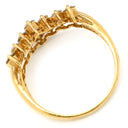 ノンブランド NON BRAND ダイヤモンド 1.00ct デザインリング イエローゴールド K18YG ダイヤモンド リング 指輪 18K 750 YG V字 Vライン ラウンドブリリアント 13号