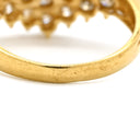 ノンブランド NON BRAND ダイヤモンド 1.00ct デザインリング イエローゴールド K18YG ダイヤモンド リング 指輪 18K 750 YG V字 Vライン ラウンドブリリアント 13号