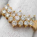 ノンブランド NON BRAND ダイヤモンド 1.00ct デザインリング イエローゴールド K18YG ダイヤモンド リング 指輪 18K 750 YG V字 Vライン ラウンドブリリアント 13号