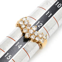 ノンブランド NON BRAND ダイヤモンド 1.00ct デザインリング イエローゴールド K18YG ダイヤモンド リング 指輪 18K 750 YG V字 Vライン ラウンドブリリアント 13号