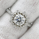 ハリーウィンストン Harry Winston ブロッサム エンゲージメント プラチナシルバー Pt950 ダイヤモンド リング 指輪 フラワー 花 ダイヤモンド F VVS2 1.01ct 8.5号