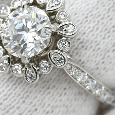 ハリーウィンストン Harry Winston ブロッサム エンゲージメント プラチナシルバー Pt950 ダイヤモンド リング 指輪 フラワー 花 ダイヤモンド F VVS2 1.01ct 8.5号