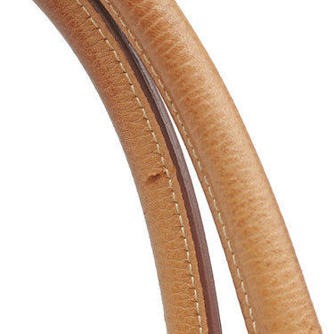 エルメス HERMES バーキン35 ナチュラル レザー ヴァッシュリエージュ ハンドバッグ シルバー金具 茶