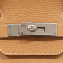 エルメス HERMES バーキン35 ナチュラル レザー ヴァッシュリエージュ ハンドバッグ シルバー金具 茶