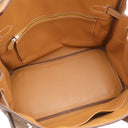 エルメス HERMES バーキン35 ナチュラル レザー ヴァッシュリエージュ ハンドバッグ シルバー金具 茶