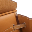 エルメス HERMES バーキン35 ナチュラル レザー ヴァッシュリエージュ ハンドバッグ シルバー金具 茶