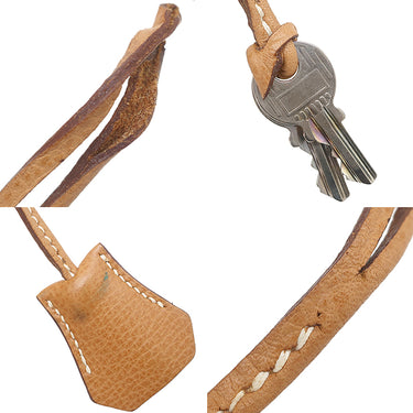 エルメス HERMES バーキン35 ナチュラル レザー ヴァッシュリエージュ ハンドバッグ シルバー金具 茶