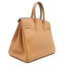 エルメス HERMES バーキン35 ナチュラル レザー ヴァッシュリエージュ ハンドバッグ シルバー金具 茶
