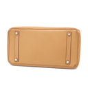 エルメス HERMES バーキン35 ナチュラル レザー ヴァッシュリエージュ ハンドバッグ シルバー金具 茶