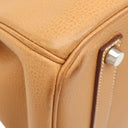 エルメス HERMES バーキン35 ナチュラル レザー ヴァッシュリエージュ ハンドバッグ シルバー金具 茶
