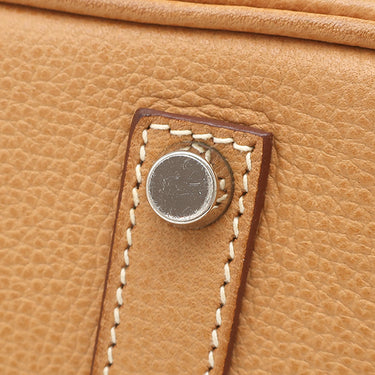 エルメス HERMES バーキン35 ナチュラル レザー ヴァッシュリエージュ ハンドバッグ シルバー金具 茶