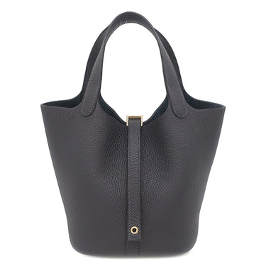 エルメス HERMES ピコタンロック 18 PM キャバン トリヨンクレマンス ハンドバッグ ゴールド金具 新品 未使用 紺 2026年製