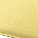 クリスチャン・ディオール Christian Dior ロータスウォレット イエロー カーフ 三つ折り財布 ゴールド金具 黄色 カナージュ コンパクト