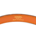 エルメス HERMES ケリードゥブルトゥール オレンジ系×ゴールド ヴォースイフト GP T2 ブレスレット 橙 2重 2連 レザーブレス