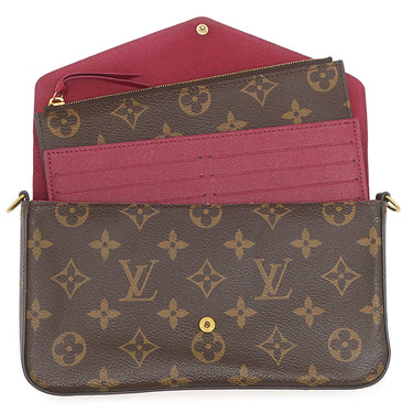 ルイヴィトン LOUIS VUITTON ポシェット フェリシー M61276 フーシャ モノグラムキャンバス チェーンウォレット ゴールド金具 チェーンショルダー