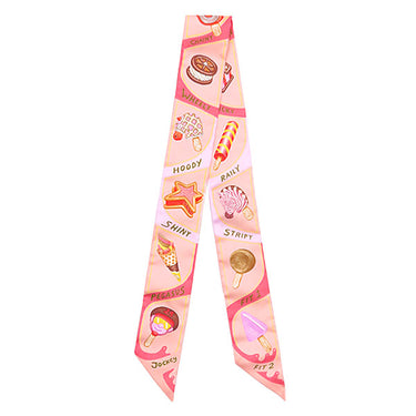 エルメス HERMES ツイリー H064109S ローズプードル×コライユ×イエロー シルク スカーフ 【FUNNY ICE CREAM/ファニー アイスクリーム】
