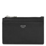 セリーヌ CELINE ジップ付きカードホルダー ブラック グレインカーフレザー カードケース シルバー金具 黒 コインケース フラグメントケース