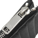 セリーヌ CELINE ジップ付きカードホルダー ブラック グレインカーフレザー カードケース シルバー金具 黒 コインケース フラグメントケース