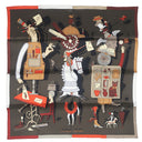 エルメス HERMES カレ70 H984257S ブラウン×コライユ×グレー シルク スカーフ 新品 未使用 【ILLUSION EXQUISE/華麗なるイリュージョン】