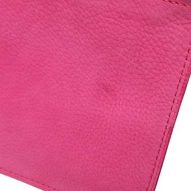 エルメス HERMES ドゴンデュオ ドゴンGM ヴェルソ ショコラ×フューシャピンク レザー エバーソフト 長財布 シルバー金具 茶 ピンク バイカラー
