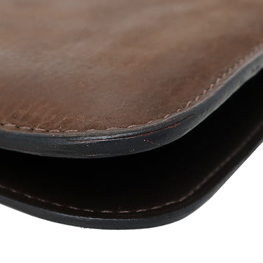 エルメス HERMES ドゴンデュオ ドゴンGM ヴェルソ ショコラ×フューシャピンク レザー エバーソフト 長財布 シルバー金具 茶 ピンク バイカラー