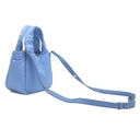 プラダ PRADA パデッド 1BA359 ブルー ナイロン レザー 2WAYバッグ シルバー金具 ハンドバッグ ショルダー