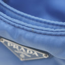 プラダ PRADA パデッド 1BA359 ブルー ナイロン レザー 2WAYバッグ シルバー金具 ハンドバッグ ショルダー