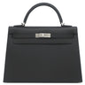 エルメス HERMES ケリー32 外縫い ブラック ヴォーエプソン ハンドバッグ シルバー金具 黒 2026年製