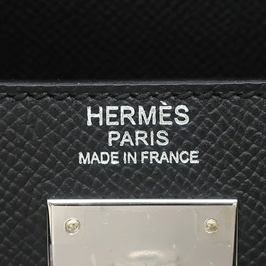 エルメス HERMES ケリー32 外縫い ブラック ヴォーエプソン ハンドバッグ シルバー金具 黒 2026年製