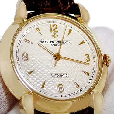 腕時計 ヴァシュロン・コンスタンタン VACHERON CONSTANTIN ヒストリーク 48003/000J-3 自動巻き メンズ OH済 K18YG無垢 アイボリー ギヨシェ