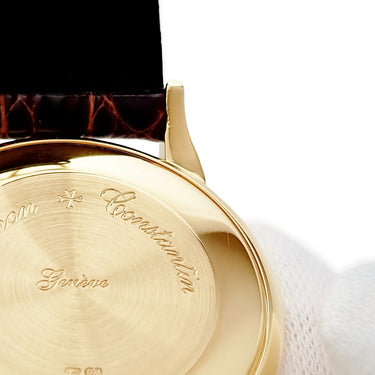 腕時計 ヴァシュロン・コンスタンタン VACHERON CONSTANTIN ヒストリーク 48003/000J-3 自動巻き メンズ OH済 K18YG無垢 アイボリー ギヨシェ