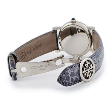 腕時計 パテックフィリップ PATEK PHILIPPE カラトラバ コンプリケーション ムーンフェイズ 4857G-001 手巻き レディース OH済 K18WG ダイヤ