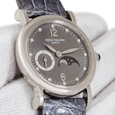 腕時計 パテックフィリップ PATEK PHILIPPE カラトラバ コンプリケーション ムーンフェイズ 4857G-001 手巻き レディース OH済 K18WG ダイヤ