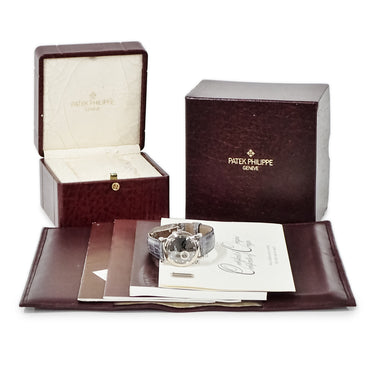 腕時計 パテックフィリップ PATEK PHILIPPE カラトラバ コンプリケーション ムーンフェイズ 4857G-001 手巻き レディース OH済 K18WG ダイヤ