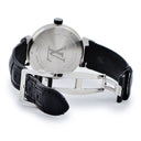 腕時計 ルイヴィトン LOUIS VUITTON タンブール グラフィット GMT Q1D30 自動巻き メンズ OH済 グレー アラビア バー