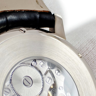 腕時計 オーデマピゲ AUDEMARS PIGUET クラシック クルドパリ 15163BC 手巻き メンズ OH済 K18WG無垢 純正ダイヤ アイボリー シースルーバック