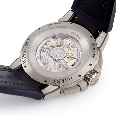 腕時計 ハリーウィンストン Harry Winston プロジェクト Z15 OCEASR42ZZ001 自動巻き メンズ OH済 ブルー シルバー レトログラード 限定
