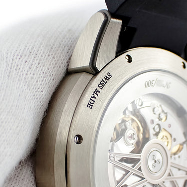 腕時計 ハリーウィンストン Harry Winston プロジェクト Z15 OCEASR42ZZ001 自動巻き メンズ OH済 ブルー シルバー レトログラード 限定