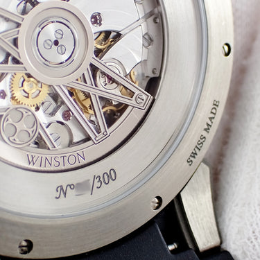 腕時計 ハリーウィンストン Harry Winston プロジェクト Z15 OCEASR42ZZ001 自動巻き メンズ OH済 ブルー シルバー レトログラード 限定