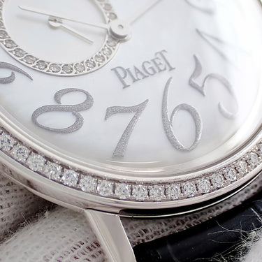 腕時計 ピアジェ PIAGET アルティプラノ G0A31105 手巻き レディース OH済 K18WG無垢 純正ダイヤ ホワイト シェル 薄型