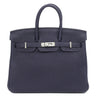 エルメス HERMES バーキン 25 ブルーニュイ トゴ ハンドバッグ シルバー金具 紺