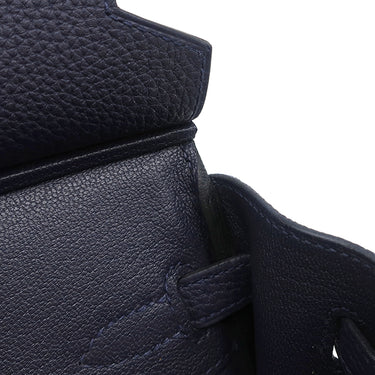 エルメス HERMES バーキン 25 ブルーニュイ トゴ ハンドバッグ シルバー金具 紺